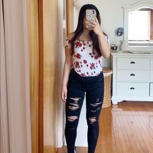 Off the Shoulder Rose Top